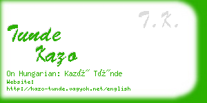 tunde kazo business card
